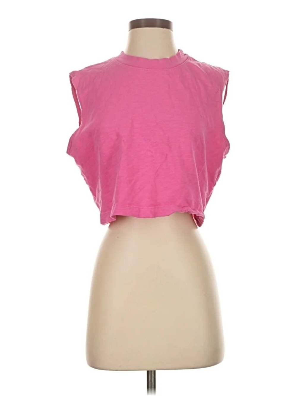 Cotton Citizen X Soul Cycle Hot Pink Cropped Muscle Tee